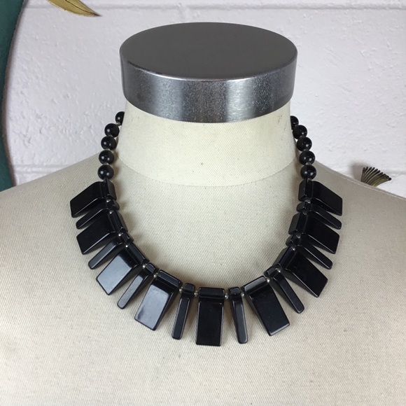 Vintage Bakelite Brass Statement Necklace - Picture 2 of 5